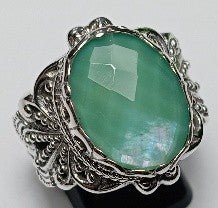 Grace 4 U Ring™ in Sea Green Chalcedony Mother Of Pearl Quartz - Statement - only found at SARDA™