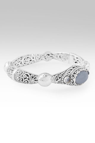Graceful Beauty Bangle Bracelet™ in Angelite & Serenity Blue Chalcedony - Bangle - only found at SARDA™