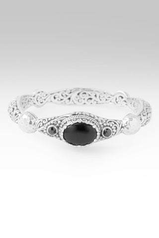 Graceful Beauty Bangle Bracelet™ in Black Onyx & Black Spinel - Bangle - only found at SARDA™