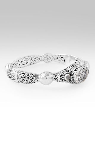 Graceful Beauty Bangle Bracelet™ in White Quartz & White Topaz - Bangle - only found at SARDA™