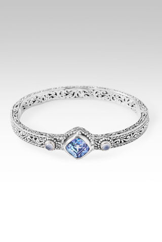 Graceful Presence Bangle™ in Perfect Luck™ Mystic Quartz & Blue Chalcedony - Bangle - only found at SARDA™