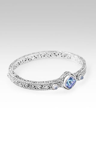 Graceful Presence Bangle™ in Perfect Luck™ Mystic Quartz & Blue Chalcedony - Bangle - only found at SARDA™