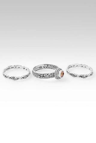 Gracious Spirit Ring Set of 3™ in Chocolate Mystic Moissanite - Stackable - only found at SARDA™