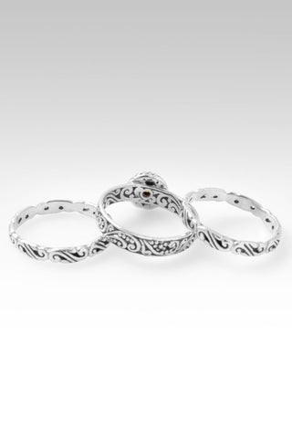 Gracious Spirit Ring Set of 3™ in Chocolate Mystic Moissanite - Stackable - only found at SARDA™