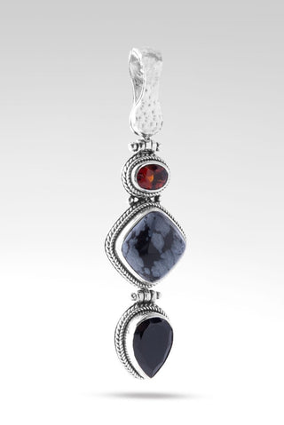 Gracious Treasure Pendant™ in Snowflake Obsidian - Magnetic Enhancer Bail - only found at SARDA™