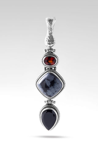 Gracious Treasure Pendant™ in Snowflake Obsidian - Magnetic Enhancer Bail - only found at SARDA™