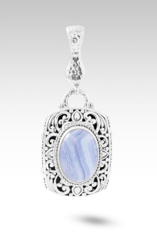 Great is Faithfulness Pendant™ in Blue Lace Agate - Single Stone - only found at SARDA™