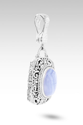 Great is Faithfulness Pendant™ in Blue Lace Agate - Single Stone - only found at SARDA™
