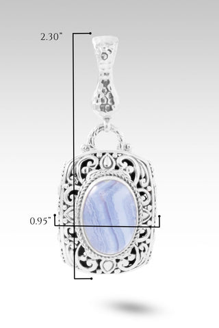Great is Faithfulness Pendant™ in Blue Lace Agate - Single Stone - only found at SARDA™