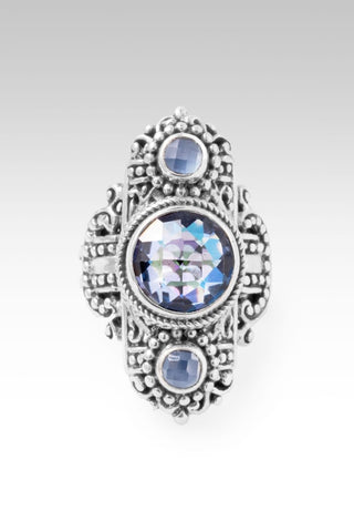 Great Protector Ring™ in Exaggeration™ Mystic Quartz & Serenity Blue Chalcedony - Dinner - only found at SARDA™