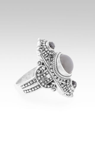 Great Protector Ring™ in Grey Moonstone & Black Spinel - Dinner - only found at SARDA™