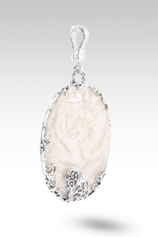 Guardian of Treasures Pendant™ in White Mother of Pearl - Magnetc Enhancer Bail - only found at SARDA™