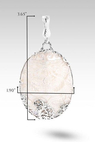Guardian of Treasures Pendant™ in White Mother of Pearl - Magnetc Enhancer Bail - only found at SARDA™