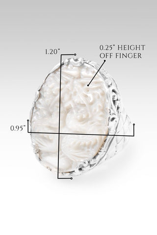 Guardian of Treasures Ring™ in White Mother of Pearl - Statement - only found at SARDA™