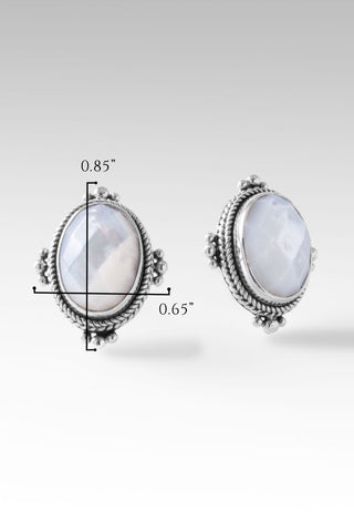 Guiding Light Earrings™ in White Mother of Pearl - Stud - SARDA™