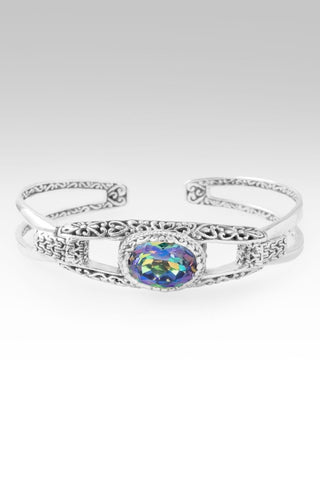 He Calms the Storms Cuff Bracelet™ in Picasso Green™ Mystic Quartz - Cuff - only found at SARDA™