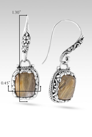 He Doesn't Make Mistakes Earrings™ in Gold Rutilated Quartz - Bali Wire - only found at SARDA™