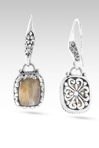 He Doesn't Make Mistakes Earrings™ in Gold Rutilated Quartz - Bali Wire - only found at SARDA™