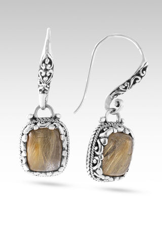 He Doesn't Make Mistakes Earrings™ in Gold Rutilated Quartz - Bali Wire - only found at SARDA™