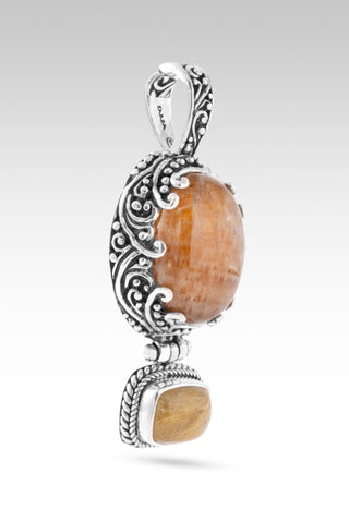He Doesn't Make Mistakes Pendant™ in Cacoxenite & Gold Rutilated Quartz - Multi Stone - only found at SARDA™
