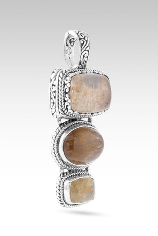 He Doesn't Make Mistakes Pendant™ in Garden Quartz, Cacoxenite & Gold Rutilated Quartz - Multi Stone - only found at SARDA™