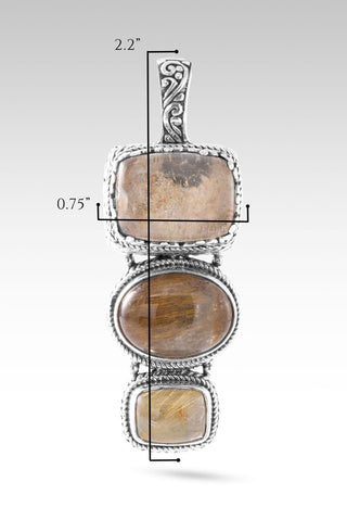 He Doesn't Make Mistakes Pendant™ in Garden Quartz, Cacoxenite & Gold Rutilated Quartz - Multi Stone - only found at SARDA™