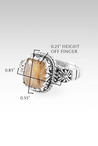 He Doesn't Make Mistakes Ring™ in Gold Rutilated Quartz - Dinner - only found at SARDA™