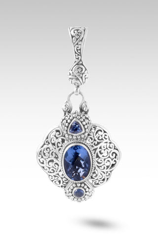 He Fights Our Battles Pendant™ in Blue Violet Fluorite, Tanzanite & Blue Sapphire - Multi Stone - only found at SARDA™