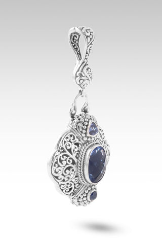 He Fights Our Battles Pendant™ in Blue Violet Fluorite, Tanzanite & Blue Sapphire - Multi Stone - only found at SARDA™