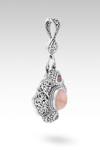 He Fights Our Battles Pendant™ in Cor - De - Rosa Morganite, Garnet & Red Velvet Zircon - Multi Stone - only found at SARDA™