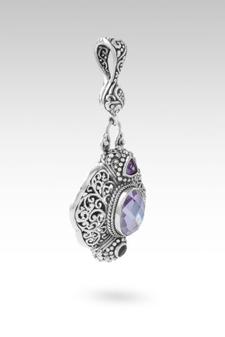 He Fights Our Battles Pendant™ in Lavender Mother of Pearl CZ & Amethyst - Multi Stone - only found at SARDA™
