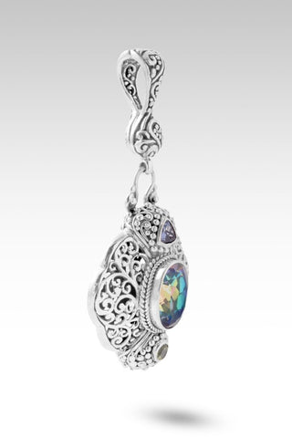 He Fights Our Battles Pendant™ in Picasso Green™ Mystic Quartz, Tanzanite & Peridot - Multi Stone - only found at SARDA™
