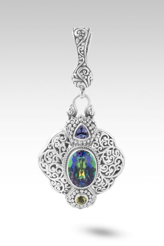 He Fights Our Battles Pendant™ in Picasso Green™ Mystic Quartz, Tanzanite & Peridot - Multi Stone - only found at SARDA™