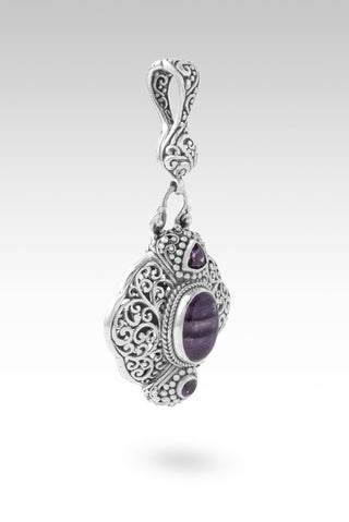 He Fights Our Battles Pendant™ in Purple Banded Fluorite & Amethyst - Multi Stone - only found at SARDA™