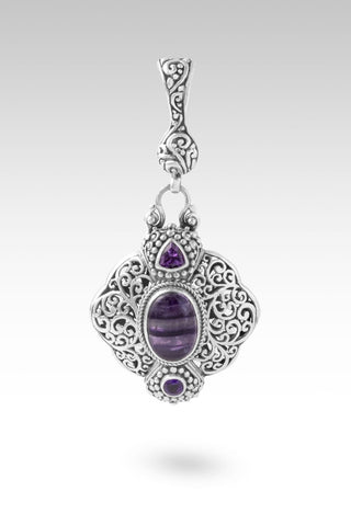 He Fights Our Battles Pendant™ in Purple Banded Fluorite & Amethyst - Multi Stone - only found at SARDA™