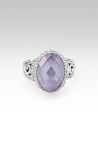 He Gives U Life Ring™ in Lavender Mother of Pearl CZ - Dinner - only found at SARDA™