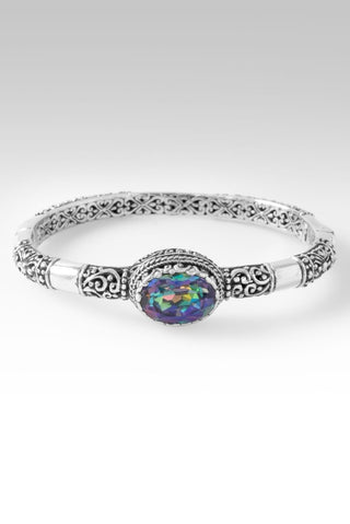 He Holds the Whole Universe Bangle Bracelet™ in Picasso Green™ Mystic Quartz - Bangle - only found at SARDA™