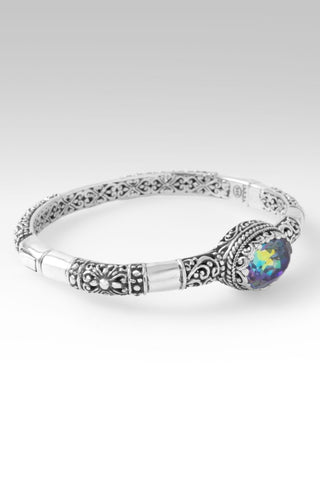 He Holds the Whole Universe Bangle Bracelet™ in Picasso Green™ Mystic Quartz - Bangle - only found at SARDA™