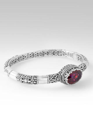 He Holds the Whole Universe Bangle Bracelet™ in Raspberry Rouge™ Mystic Quartz - Bangle - only found at SARDA™
