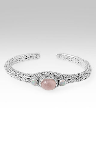 He Is Everything Cuff Bracelet™ in Cor-De-Rosa Morganite & Ethiopian Opal - Cuff - only found at SARDA™