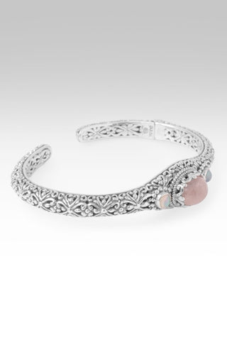 He Is Everything Cuff Bracelet™ in Cor-De-Rosa Morganite & Ethiopian Opal - Cuff - only found at SARDA™