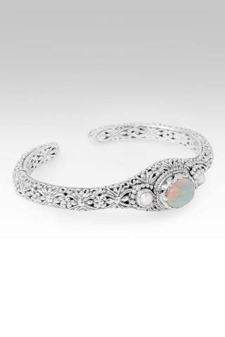 He Is Everything Cuff Bracelet™ in Ethiopian Opal & Freshwater Pearl - Cuff - only found at SARDA™