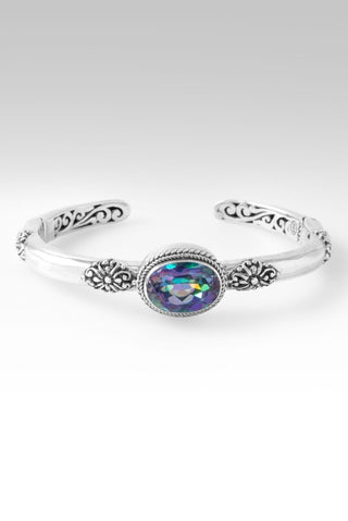 He Is Love & Life Cuff Bracelet™ in Picasso Green™ Mystic Quartz - Cuff - only found at SARDA™