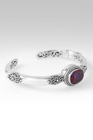 He Is Love & Life Cuff Bracelet™ in Raspberry Rouge™ Mystic Quartz - Cuff - only found at SARDA™