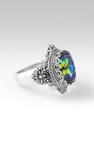 He Is Never Failing Ring™ in Picasso Green™ Mystic Quartz - Dinner - only found at SARDA™