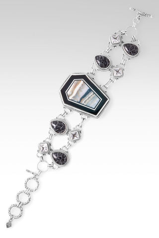 He Makes a Way Bracelet™ in Banded Jasper Black Calcite, Black Indonesian Coral & White Topaz - Multi Stone - only found at SARDA™