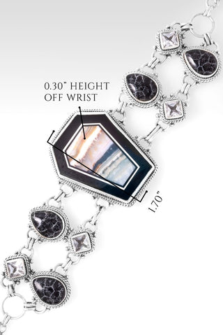 He Makes a Way Bracelet™ in Banded Jasper Black Calcite, Black Indonesian Coral & White Topaz - Multi Stone - only found at SARDA™