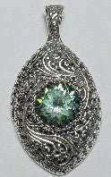 He Walks With Me Pendant™ in Cockatoo Daze™ Mystic Quartz - Single Stone - only found at SARDA™