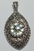 He Walks With Me Pendant™ in Novel™ Mystic Quartz - Single Stone - only found at SARDA™