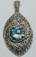 He Walks With Me Pendant™ in Riveride™ Mystic Quartz - Single Stone - only found at SARDA™